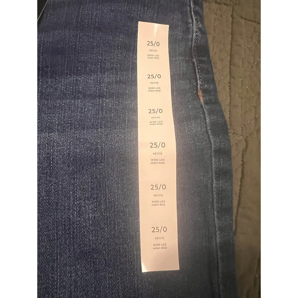 Banana Republic Women's Blue Jeans Size 25/0 Petite Wide Leg NWT Msrp‎ $90.00